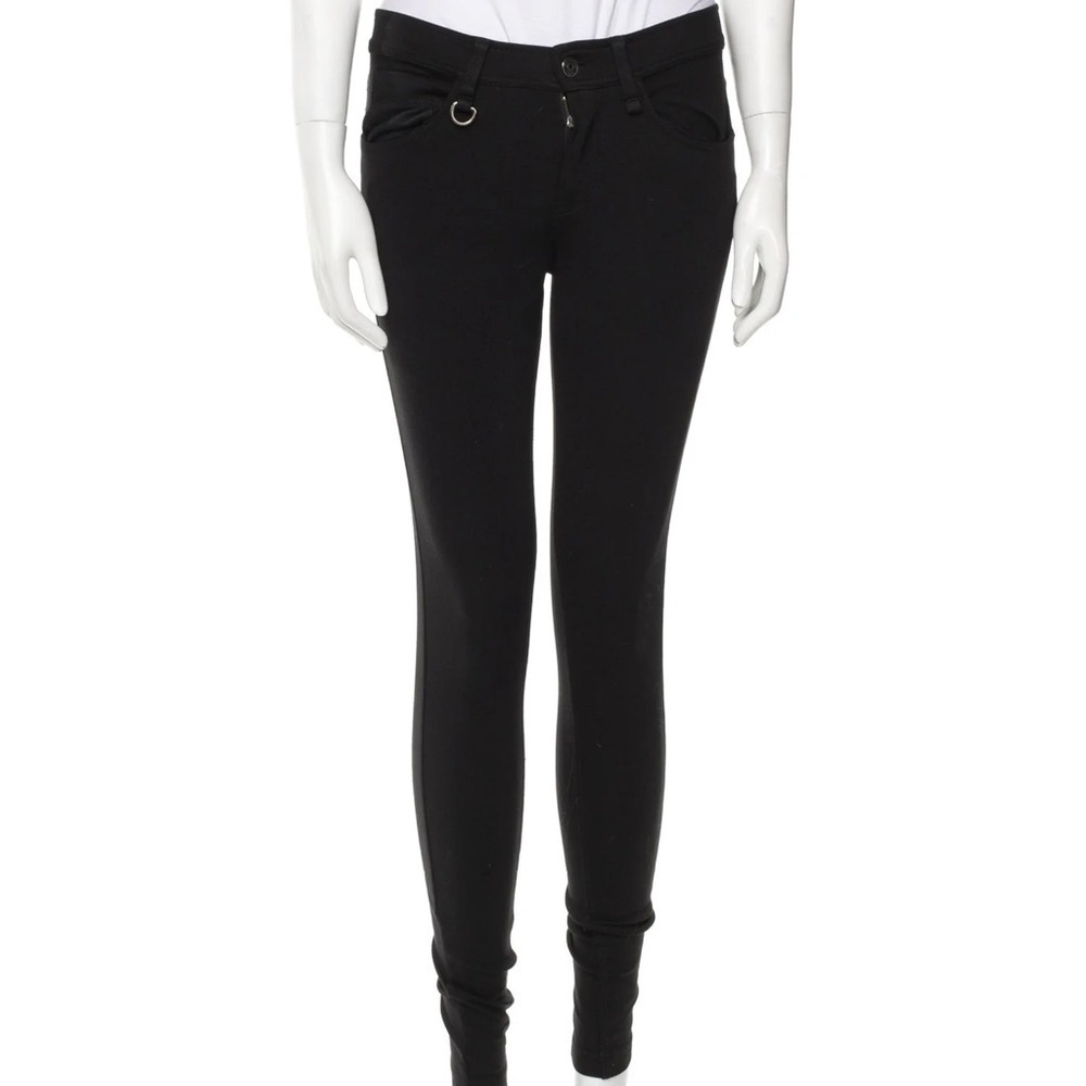 Burberry Black Pants with Silver Button